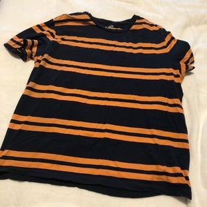 Orange and blue striped t shirt
